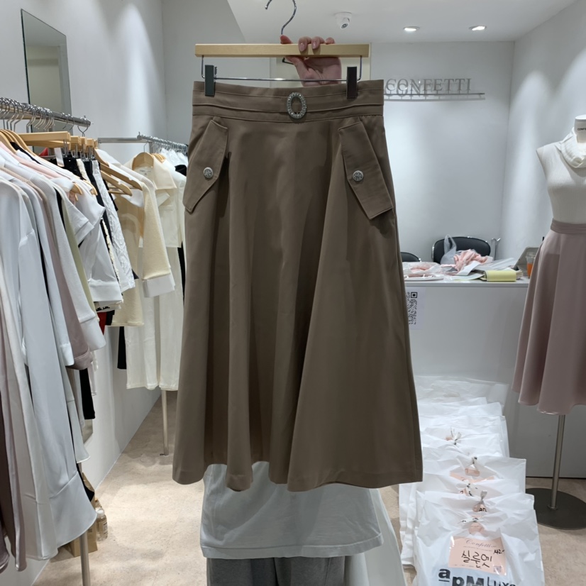 PLAYLIST韓國直郵東大門實拍女裝新品推薦休閑半身裙中短裙confetti半身裙/中短裙