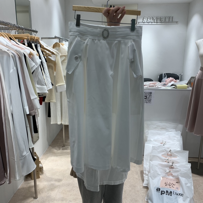 PLAYLIST韓國直郵東大門實拍女裝新品推薦休閑半身裙中短裙confetti半身裙/中短裙圖色2