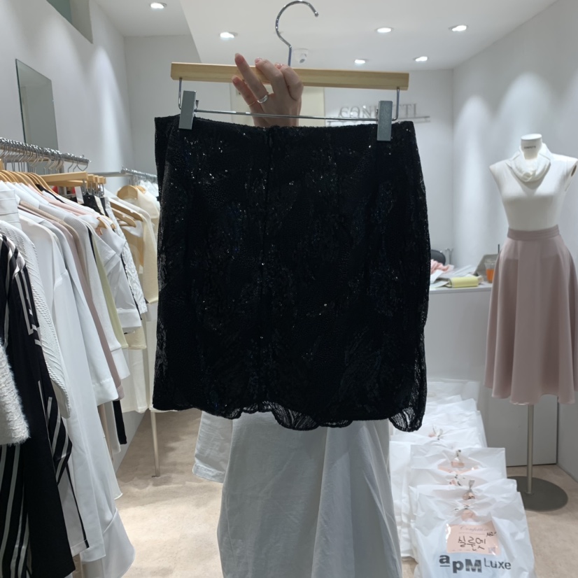 PLAYLIST直郵韓國代購女裝新品職業休閑24秋冬推薦熱賣短裙confetti短裙