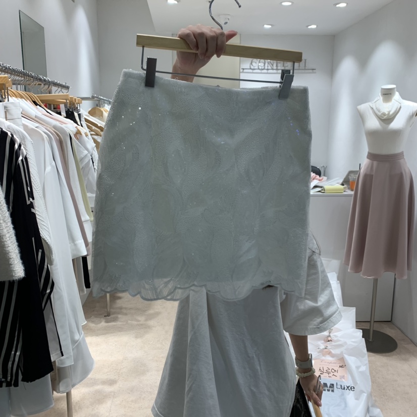 PLAYLIST直郵韓國代購女裝新品職業休閑24秋冬推薦熱賣短裙confetti短裙圖色2