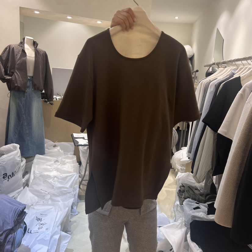 WANTS韓國直郵東大門代購女裝新款推薦24秋冬職業休閑T恤DENISET恤圖色2
