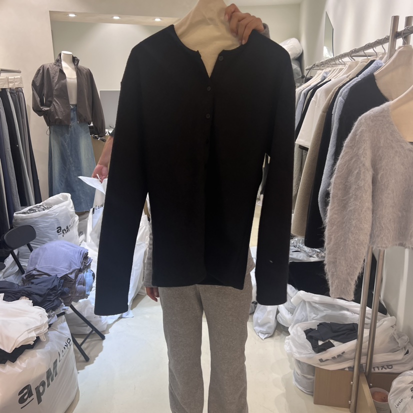 WANTS直郵韓國代購女裝新品時尚休閑熱賣真品長袖T恤抓絨開衫DENISE長袖T恤圖色2