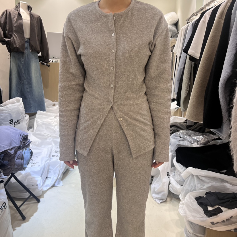WANTS直郵韓國代購女裝新品時尚休閑熱賣真品長袖T恤抓絨開衫DENISE長袖T恤圖色3