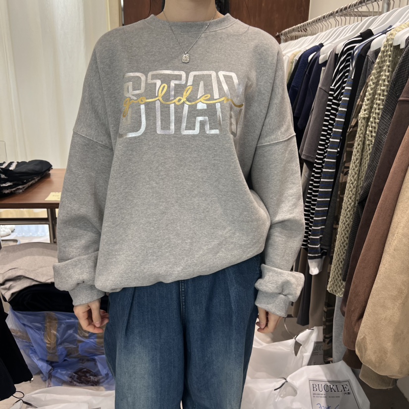 BUCKLE韓國直郵東大門實拍女裝新款24秋冬休閑真品推薦衛衣BUCKLE衛衣