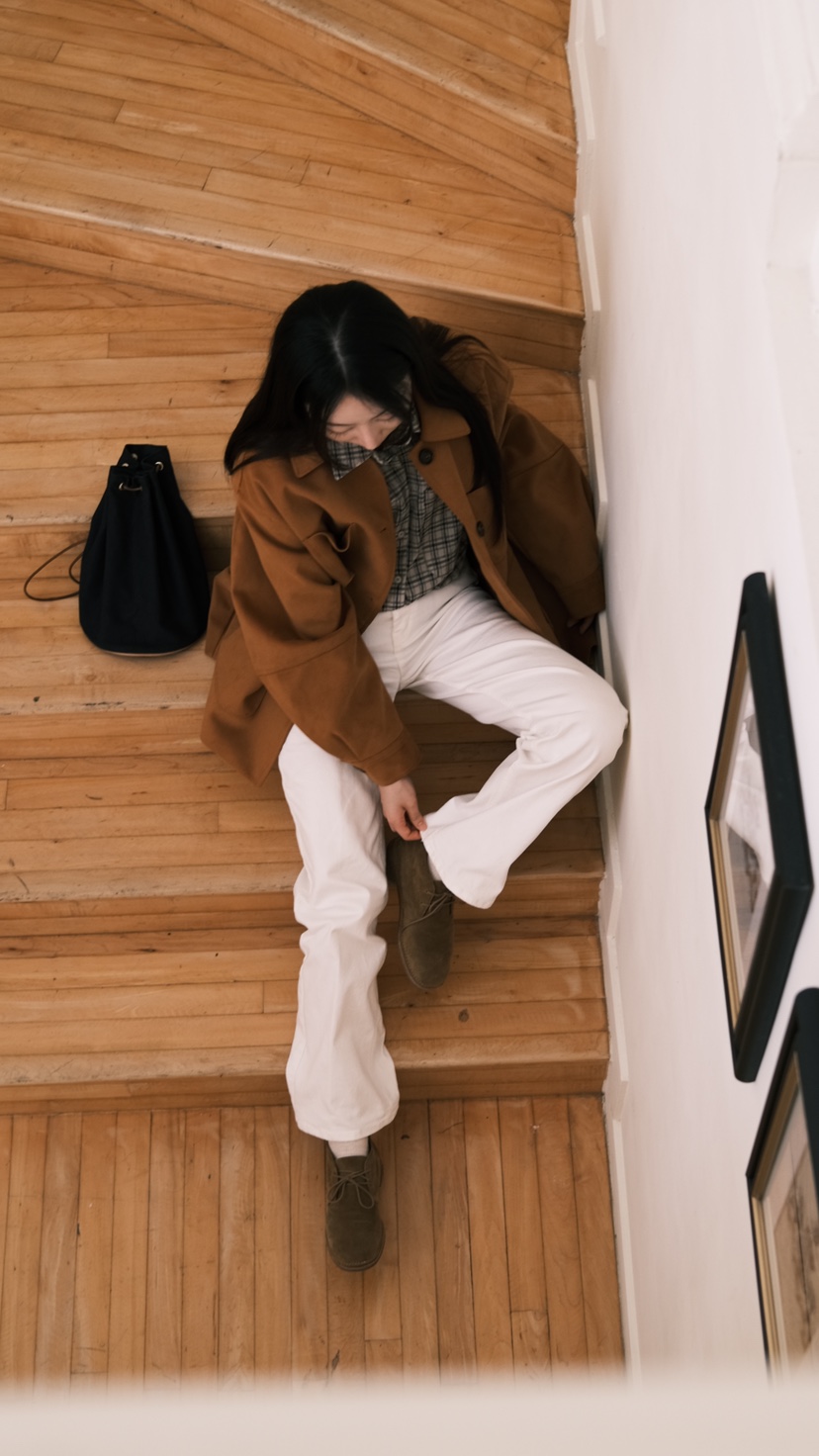 SPREAD直郵韓國代購女裝新款推薦熱賣人氣真品短款大衣絨面革FURE短款大衣