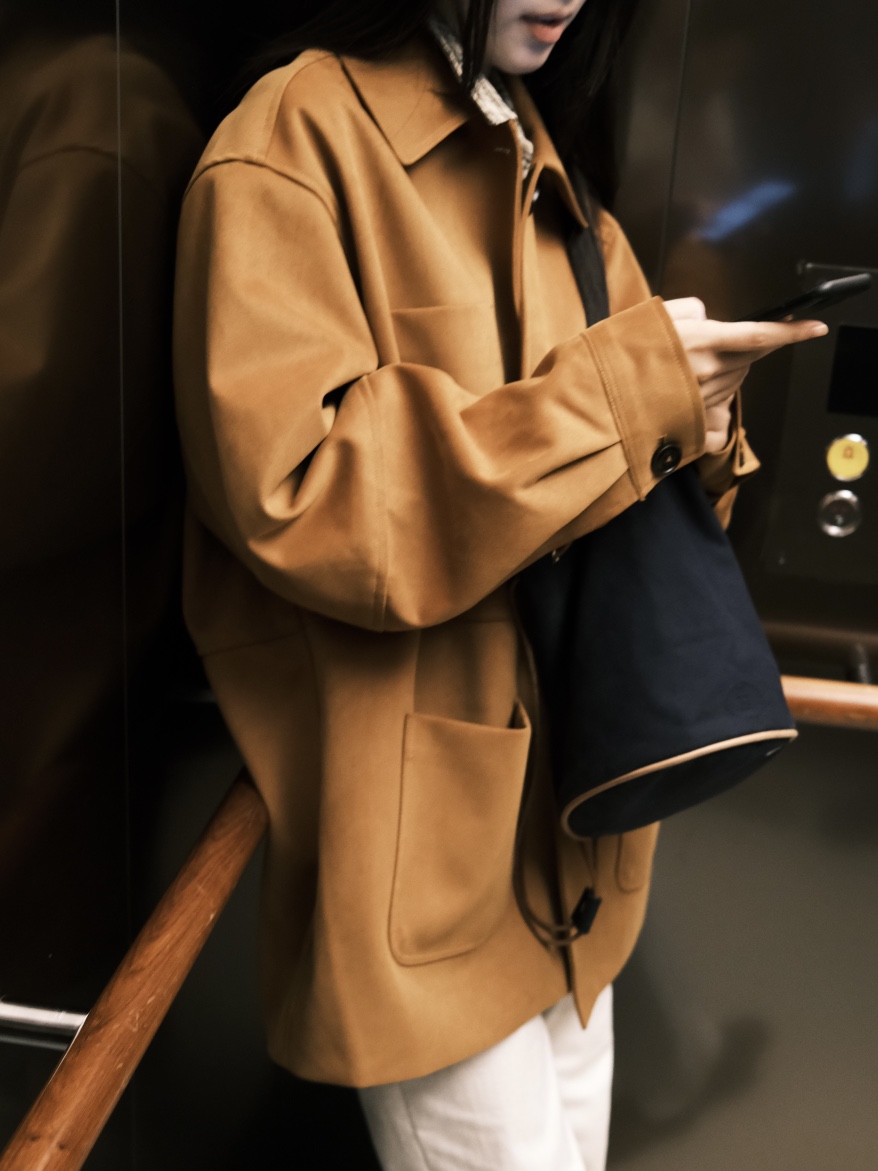 SPREAD直郵韓國代購女裝新款推薦熱賣人氣真品短款大衣絨面革FURE短款大衣