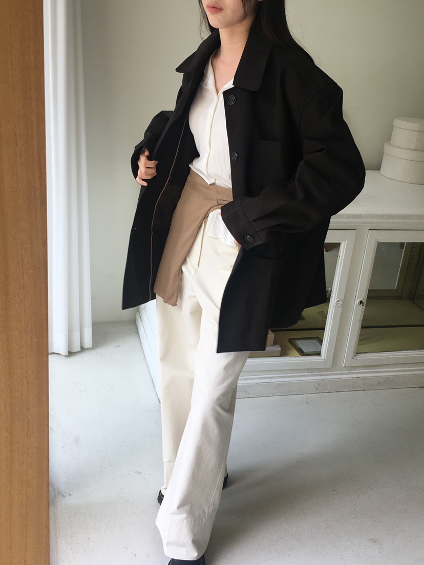 SPREAD直郵韓國代購女裝新款推薦熱賣人氣真品短款大衣絨面革FURE短款大衣