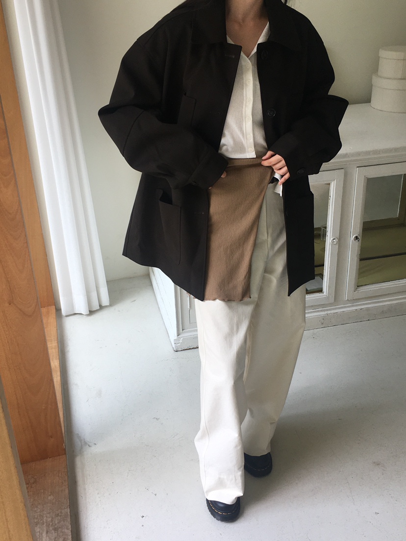 SPREAD直郵韓國代購女裝新款推薦熱賣人氣真品短款大衣絨面革FURE短款大衣