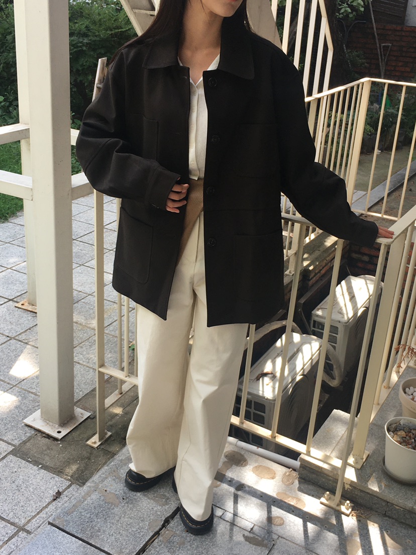 SPREAD直郵韓國代購女裝新款推薦熱賣人氣真品短款大衣絨面革FURE短款大衣