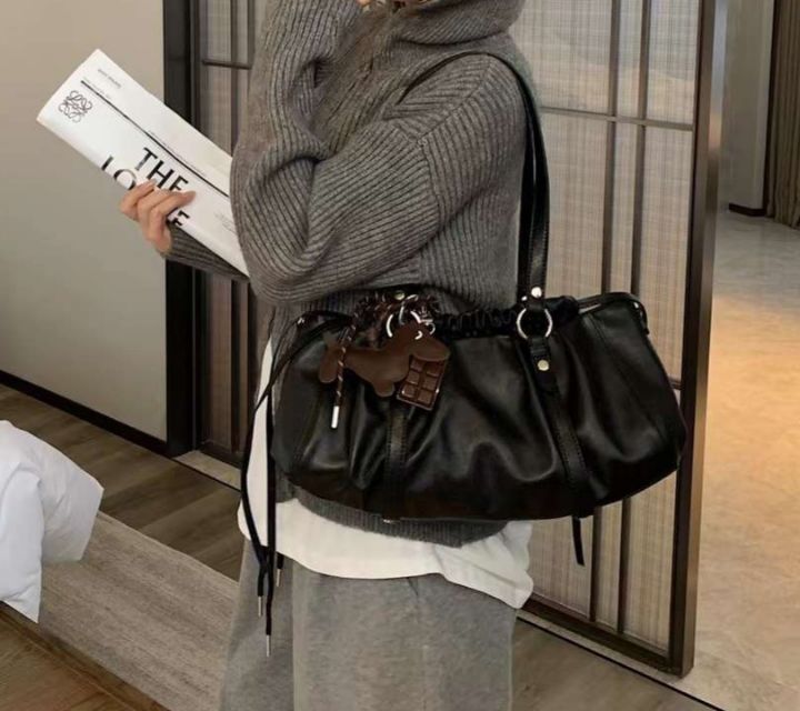 X韓國直郵女裝新品24秋冬時尚熱賣人氣真品職業單肩斜跨包BAKHA-Q單肩/斜跨包