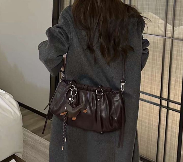 X韓國直郵女裝新品24秋冬時尚熱賣人氣真品職業單肩斜跨包BAKHA-Q單肩/斜跨包