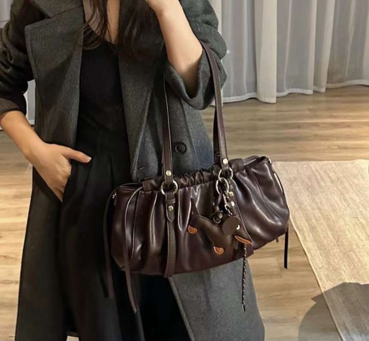 X韓國直郵女裝新品24秋冬時尚熱賣人氣真品職業單肩斜跨包BAKHA-Q單肩/斜跨包