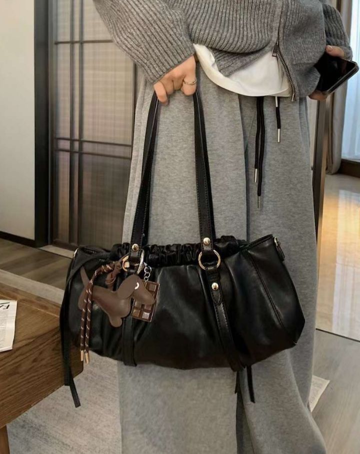 X韓國直郵女裝新品24秋冬時尚熱賣人氣真品職業單肩斜跨包BAKHA-Q單肩/斜跨包