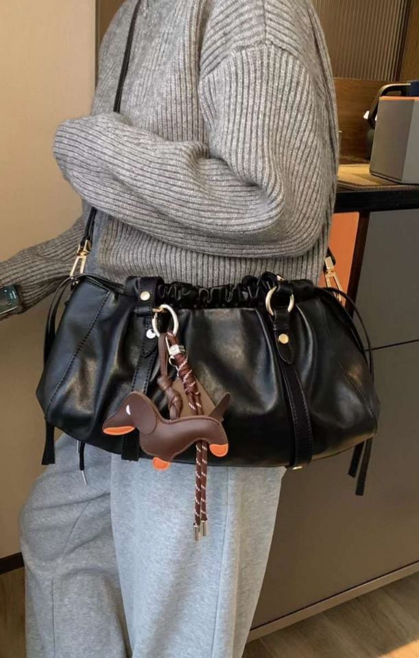 X韓國直郵女裝新品24秋冬時尚熱賣人氣真品職業單肩斜跨包BAKHA-Q單肩/斜跨包