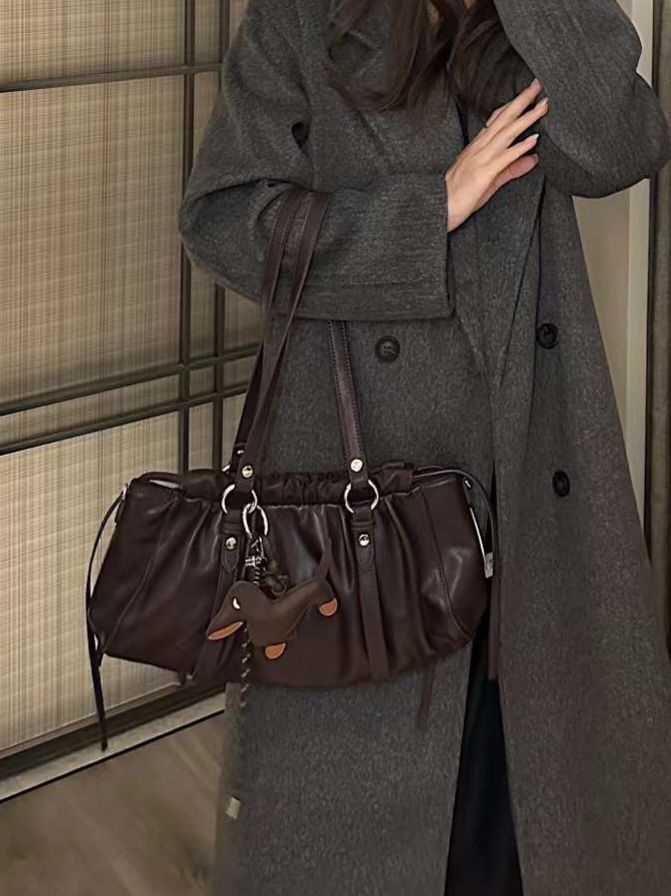 X韓國直郵女裝新品24秋冬時尚熱賣人氣真品職業單肩斜跨包BAKHA-Q單肩/斜跨包