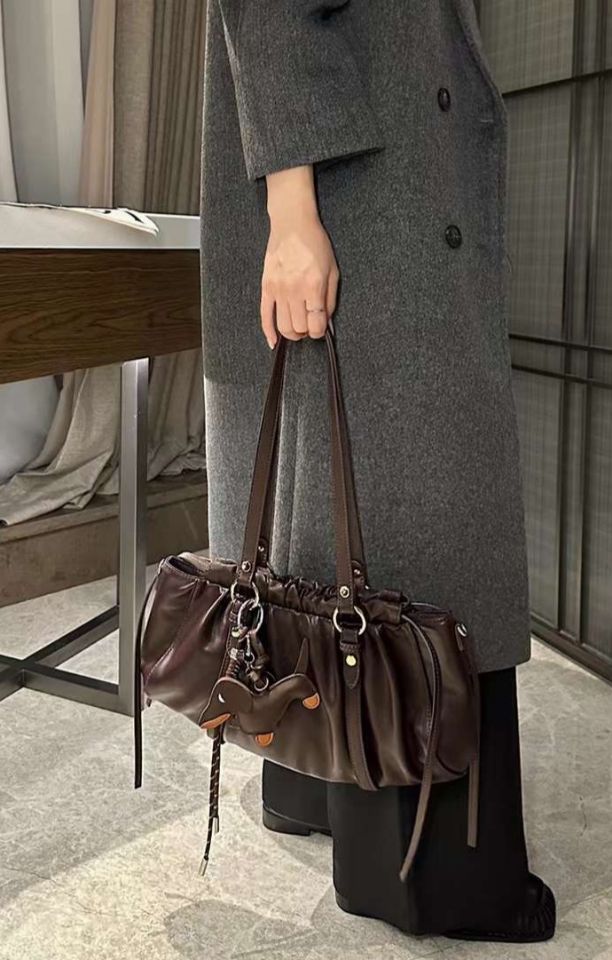 X韓國直郵女裝新品24秋冬時尚熱賣人氣真品職業單肩斜跨包BAKHA-Q單肩/斜跨包