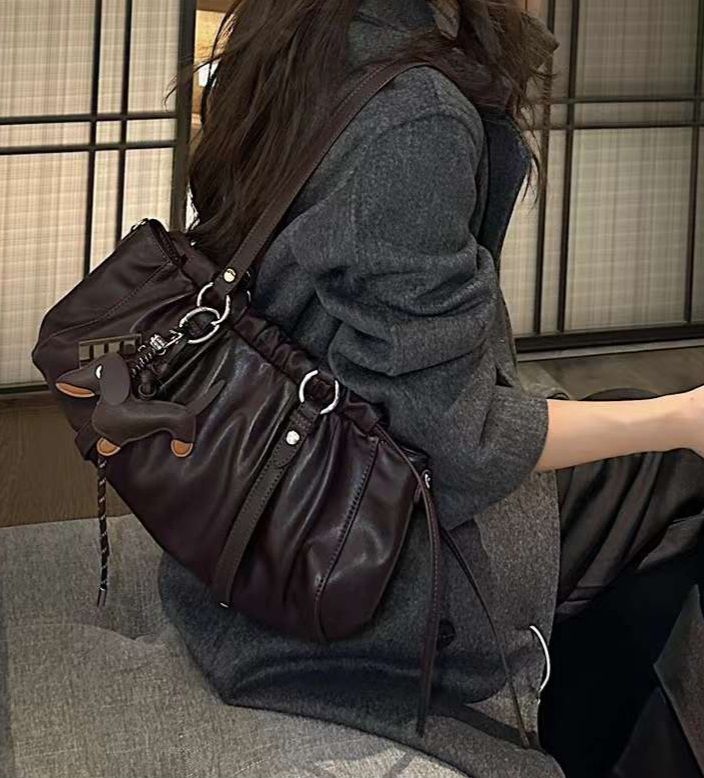 X韓國直郵女裝新品24秋冬時尚熱賣人氣真品職業單肩斜跨包BAKHA-Q單肩/斜跨包圖色1