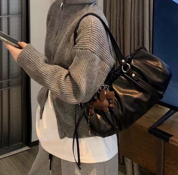 X韓國直郵女裝新品24秋冬時尚熱賣人氣真品職業單肩斜跨包BAKHA-Q單肩/斜跨包圖色2