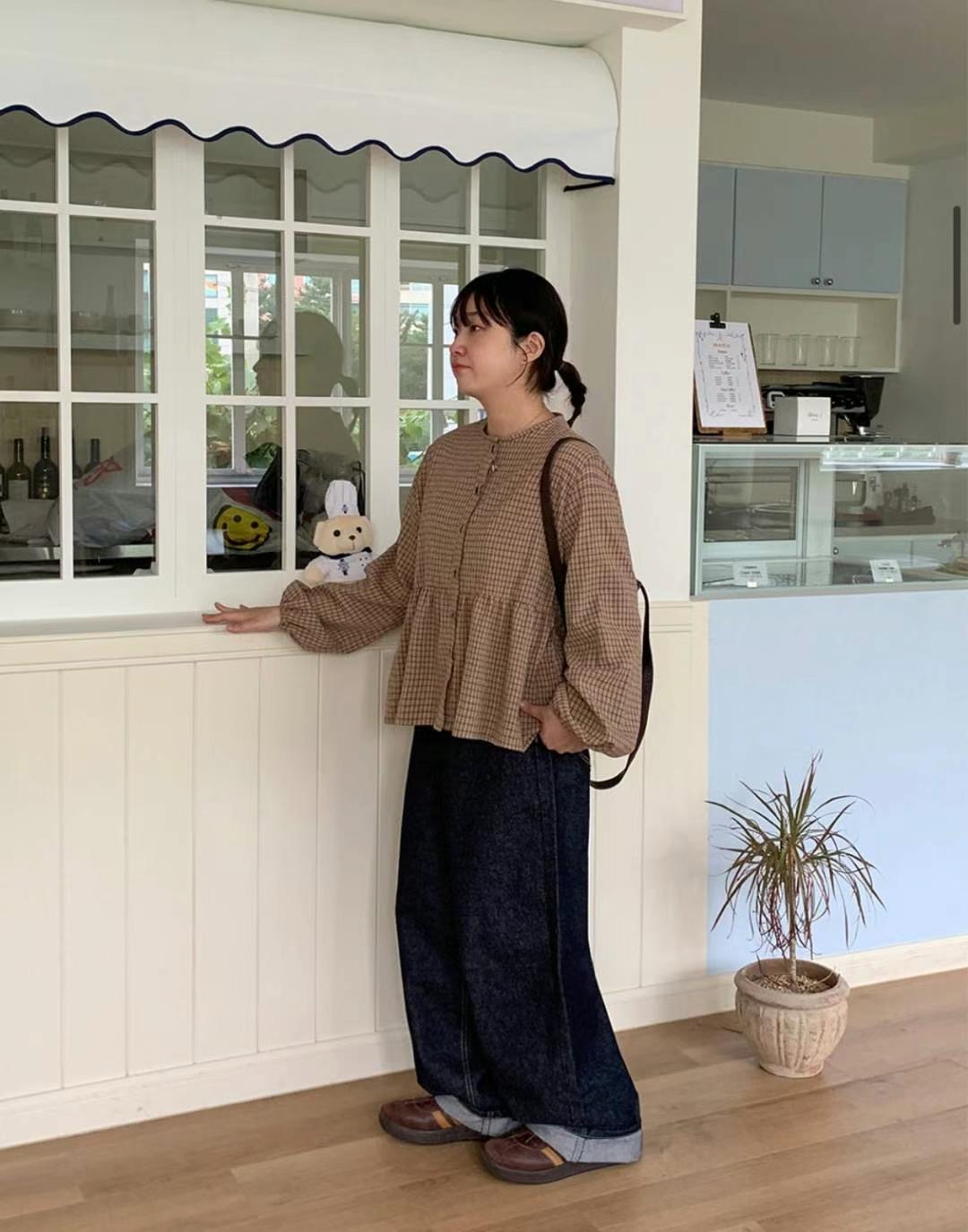 OPENSTANCE韓國直郵東大門實拍女裝新品24秋冬襯衫蕾絲衫OPENSTANCE襯衫/蕾絲衫