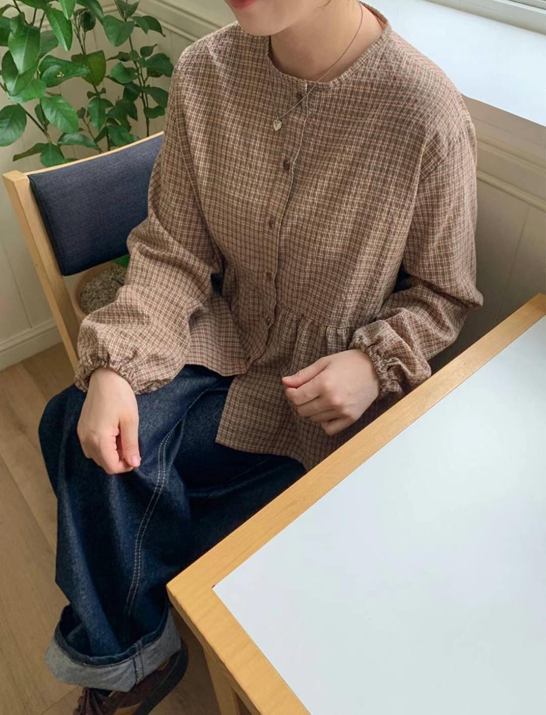 OPENSTANCE韓國直郵東大門實拍女裝新品24秋冬襯衫蕾絲衫OPENSTANCE襯衫/蕾絲衫