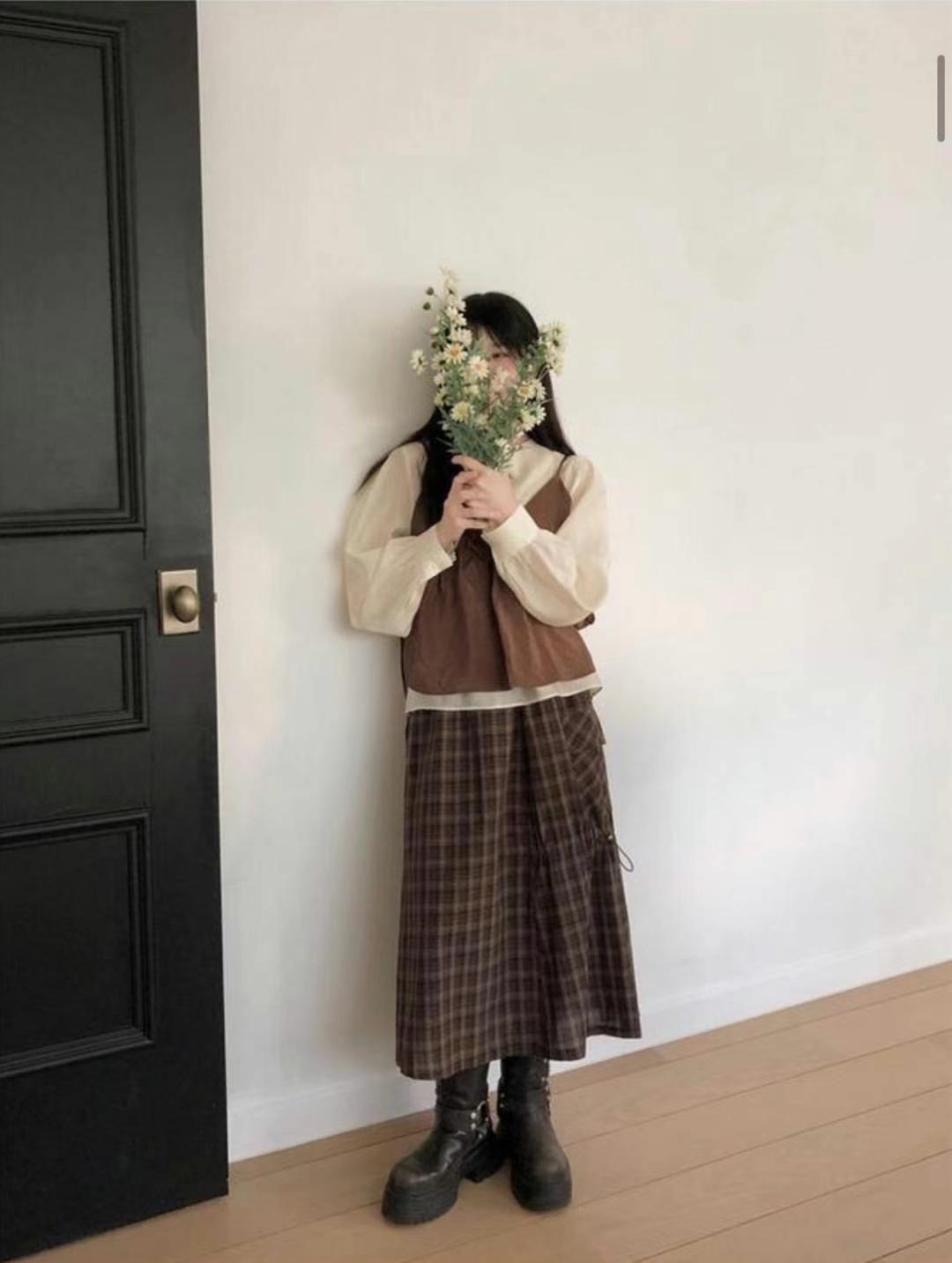 OPENSTANCE韓國直郵東大門代購女裝新品24秋冬半身裙中短裙OPENSTANCE半身裙/中短裙