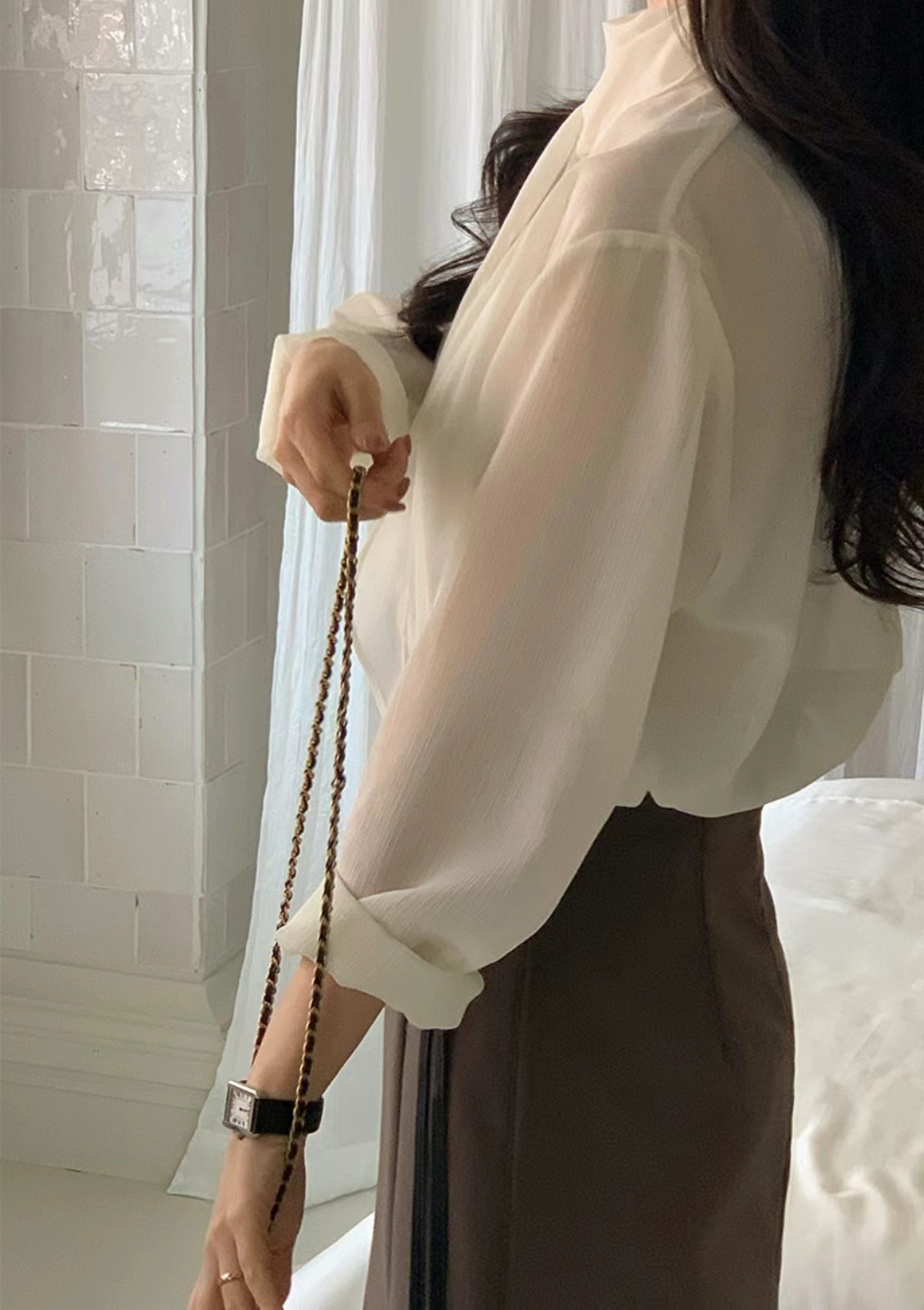 NEONHITCH直郵韓國代購女裝新款真品熱賣職業24秋冬襯衫蕾絲衫NEONHITCH襯衫/蕾絲衫