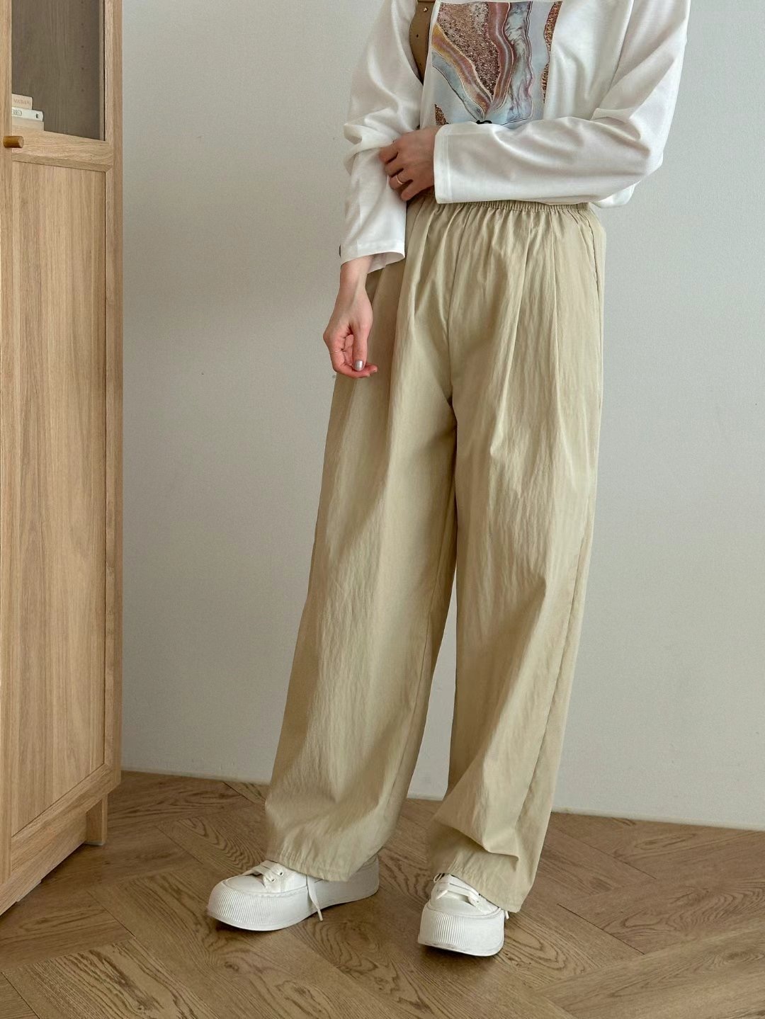 JAMES 제임스直郵韓國代購女裝新款人氣職業24秋冬休閑褲JAMES休閑褲圖色1