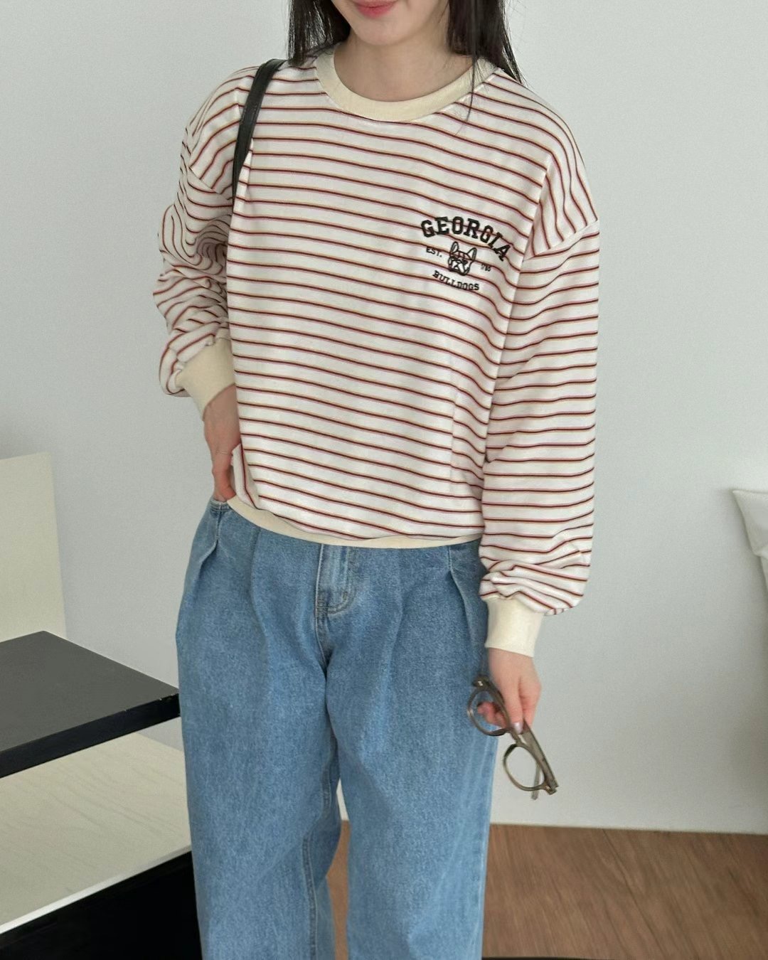 JAMES 제임스韓國直郵東大門代購女裝新品推薦休閑長袖T恤JAMES長袖T恤