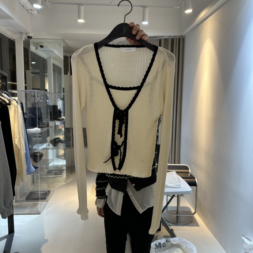 PLAT BASE韓國直郵女裝新品推薦人氣真品職業時尚針織衫開衫PLAT BASE針織衫圖色1