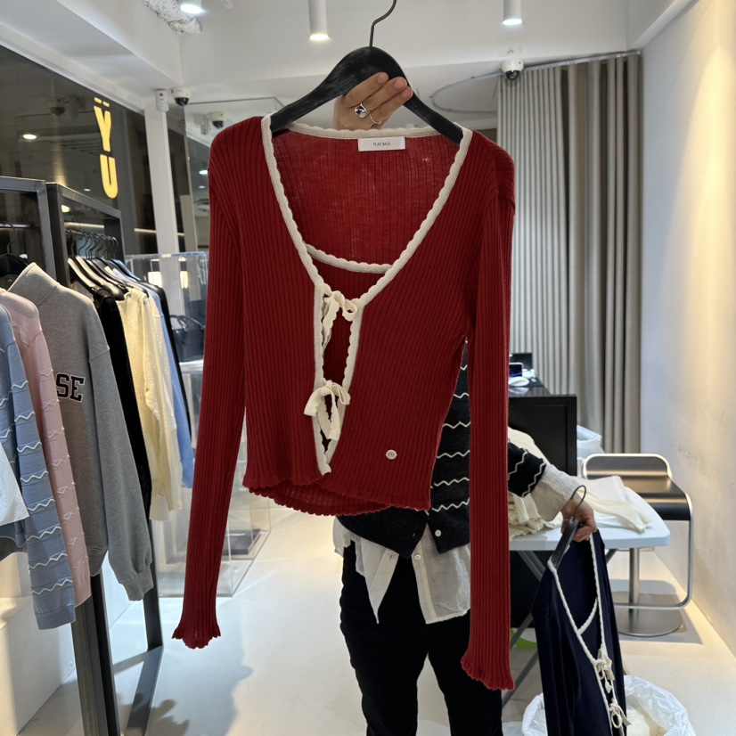 PLAT BASE韓國直郵女裝新品推薦人氣真品職業時尚針織衫開衫PLAT BASE針織衫圖色3