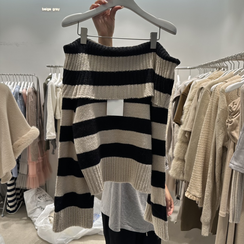 BEIGE GRAY韓國直郵東大門實拍女裝新款24秋冬熱賣針織衫BEIGE GRAY針織衫圖色2