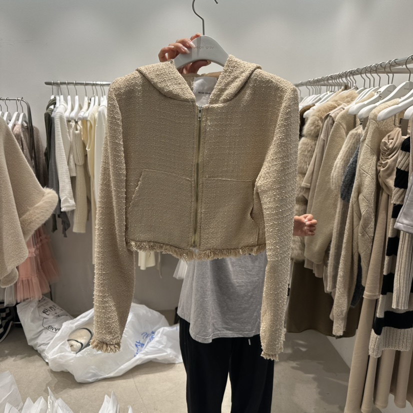 BEIGE GRAY韓國直郵東大門實拍女裝新款時尚職業休閑24秋冬夾克BEIGE GRAY夾克圖色2