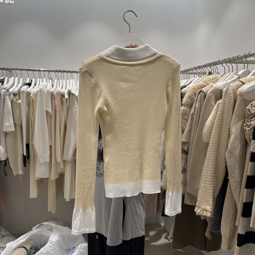 BEIGE GRAY韓國直郵女裝新品時尚職業熱賣真品推薦24秋冬針織衫BEIGE GRAY針織衫