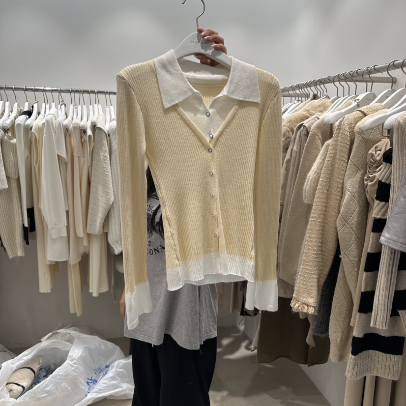 BEIGE GRAY韓國直郵女裝新品時尚職業熱賣真品推薦24秋冬針織衫BEIGE GRAY針織衫圖色3