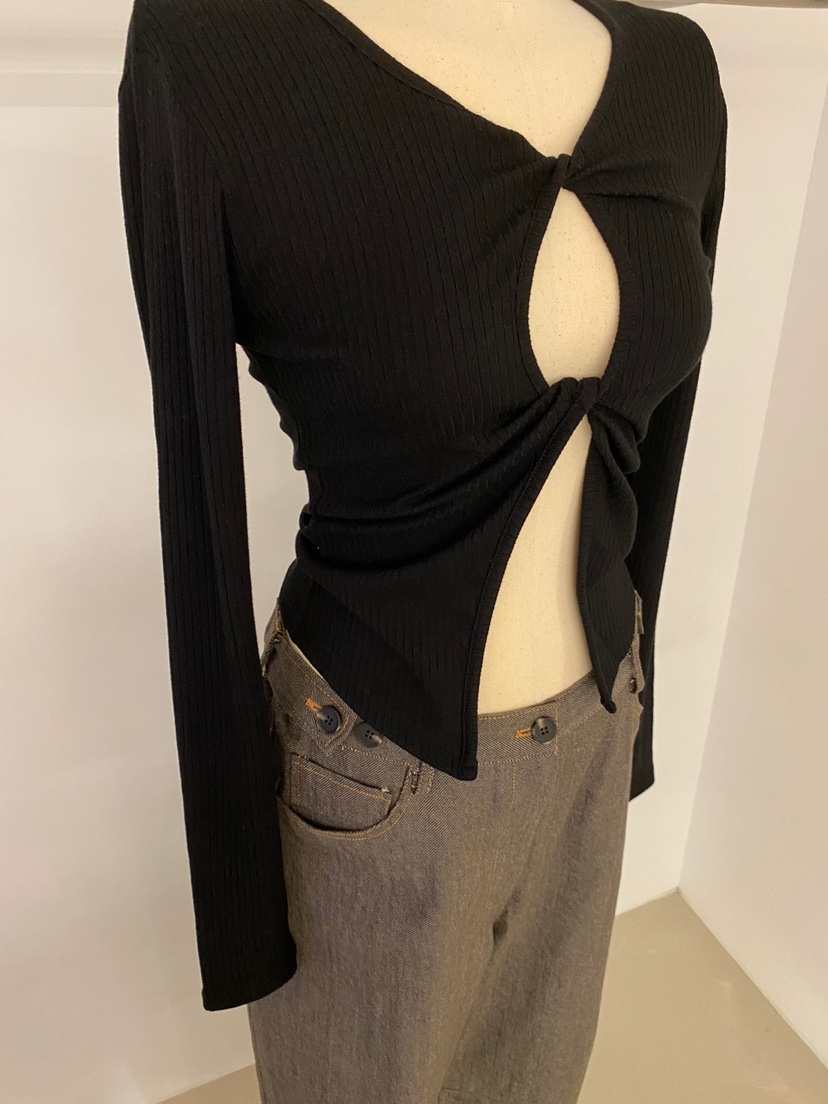 O.D.O韓國直郵東大門實拍女裝新品24秋冬長袖T恤兩面可穿O.D.O長袖T恤