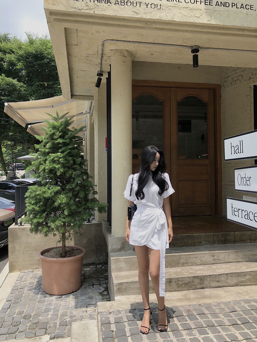 AMOUNT直郵韓國代購女裝新品時尚人氣推薦24秋冬真品連衣裙AMOUNT連衣裙