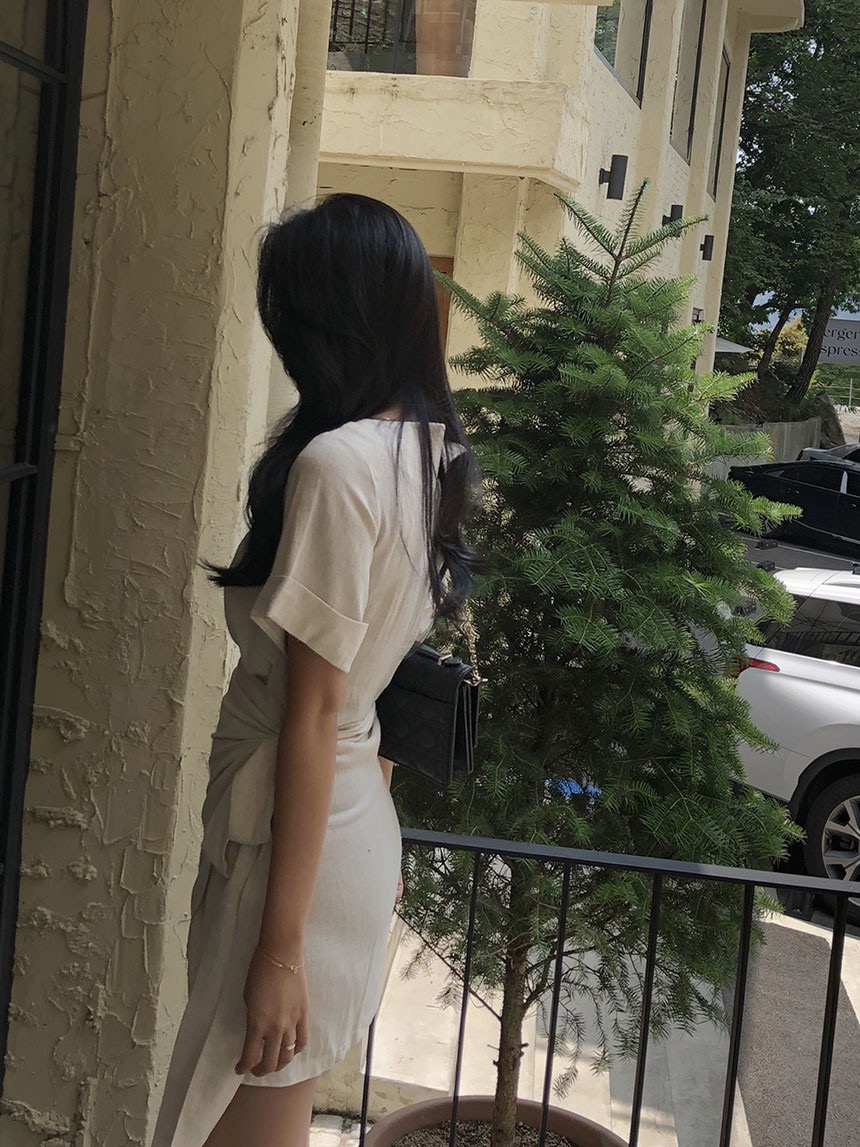AMOUNT直郵韓國代購女裝新品時尚人氣推薦24秋冬真品連衣裙AMOUNT連衣裙