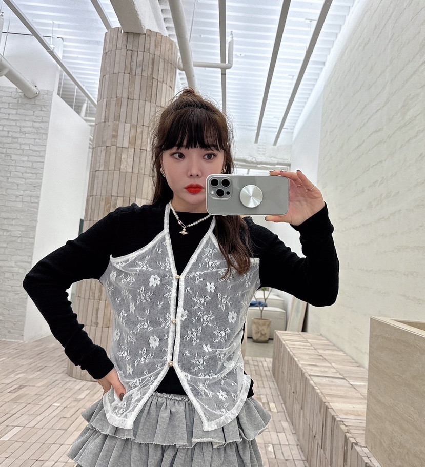 LOVABLE韓國直郵東大門代購女裝新款職業推薦熱賣長袖T恤羅紋LOVABLE長袖T恤