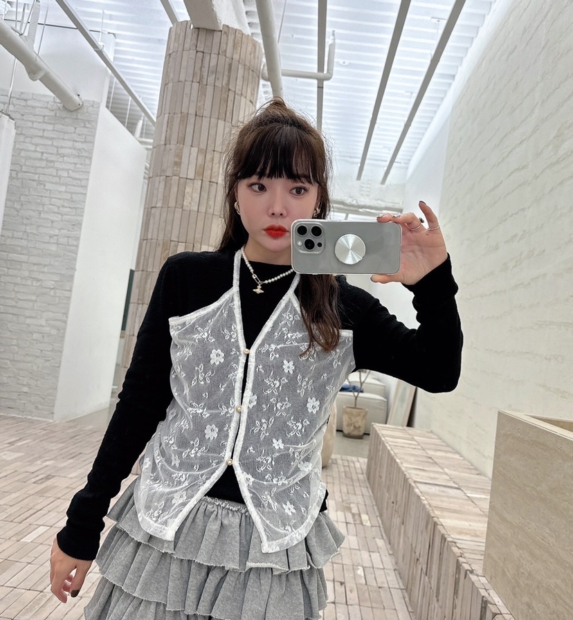 LOVABLE韓國直郵東大門代購女裝新款職業推薦熱賣長袖T恤羅紋LOVABLE長袖T恤