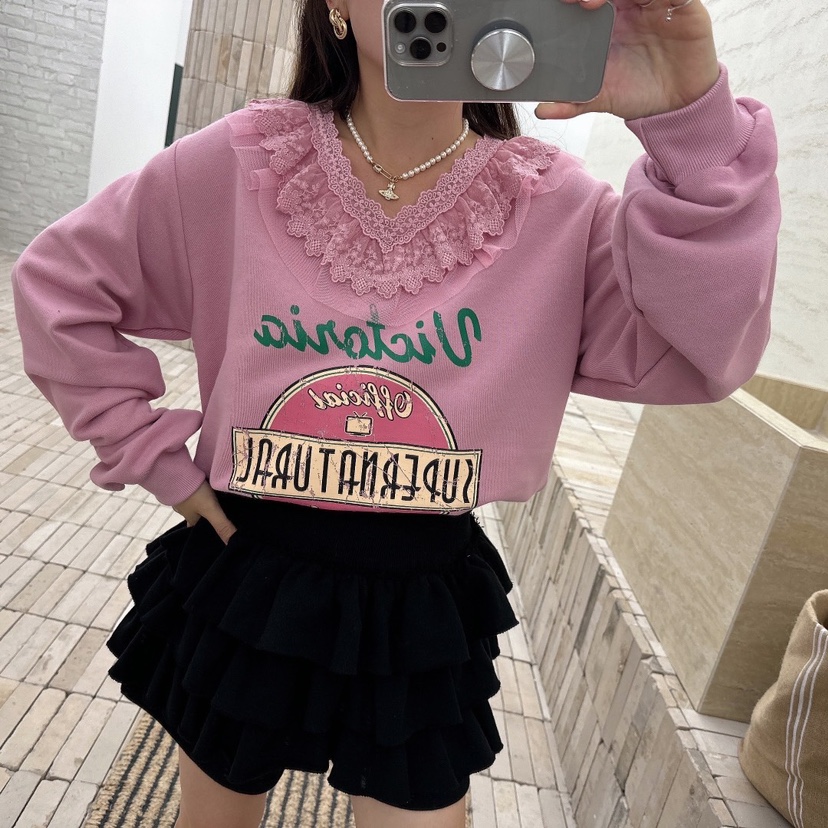 LOVABLE韓國直郵女裝新品人氣職業時尚推薦真品休閑24秋冬衛衣LOVABLE衛衣