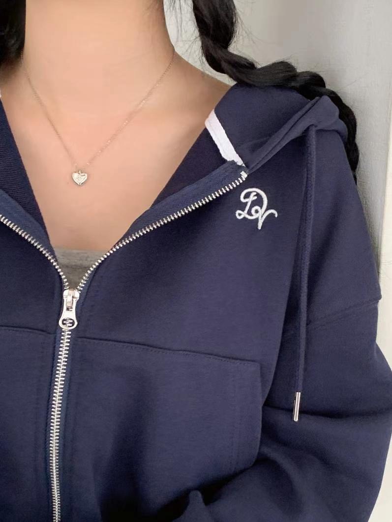 DIVA韓國直郵女裝新品休閑職業人氣24秋冬真品時尚衛衣拉鏈New York Sei衛衣