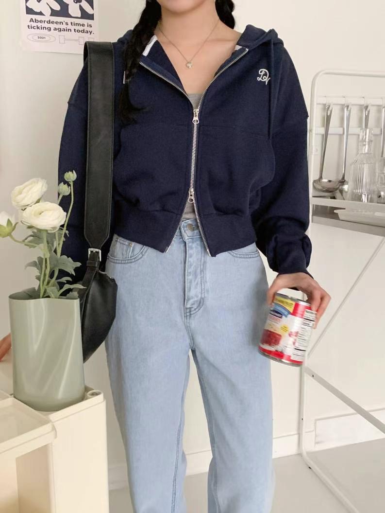 DIVA韓國直郵女裝新品休閑職業人氣24秋冬真品時尚衛衣拉鏈New York Sei衛衣圖色1