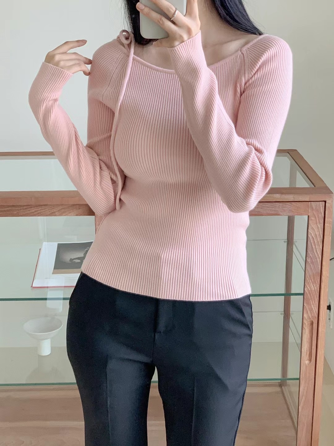 MARI韓國直郵東大門實拍女裝新品熱賣時尚職業真品人氣針織衫RARASHOW針織衫圖色2