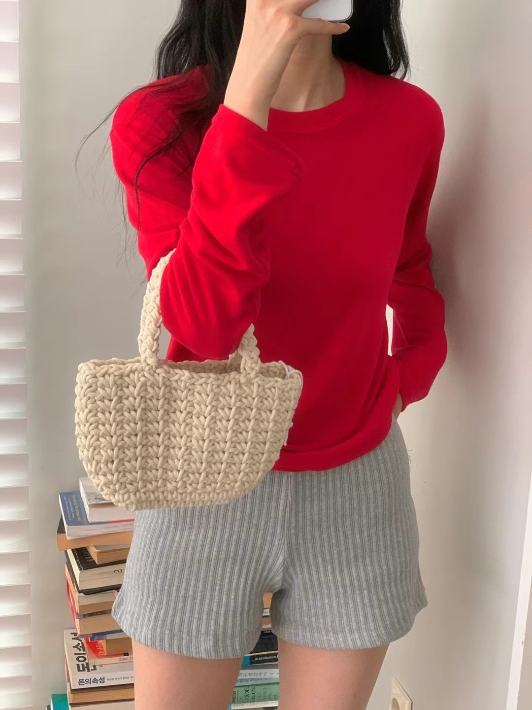 OBE韓國直郵東大門實拍女裝新品人氣熱賣職業休閑時尚長袖T恤OBE長袖T恤