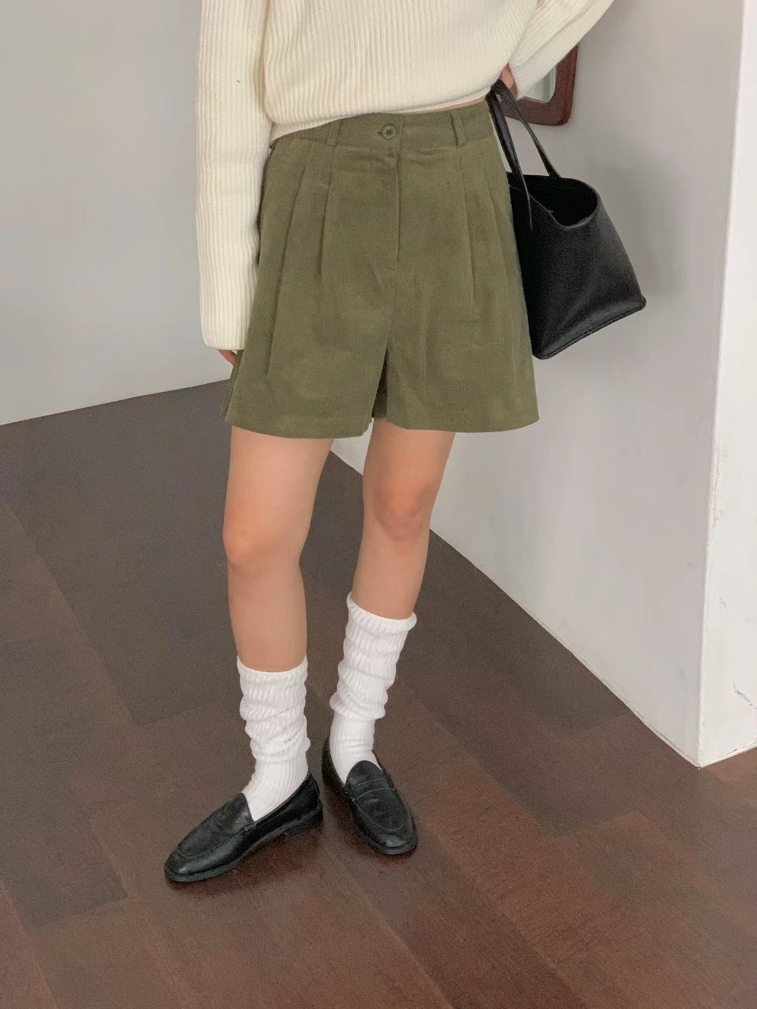 LURE直郵韓國代購女裝新款休閑真品熱賣24秋冬時尚職業短褲LURE短褲