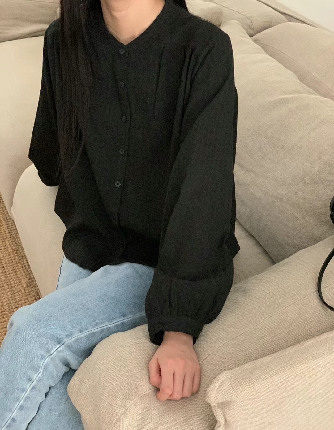 LURE韓國直郵女裝新款24秋冬真品時尚職業推薦襯衫蕾絲衫LURE襯衫/蕾絲衫