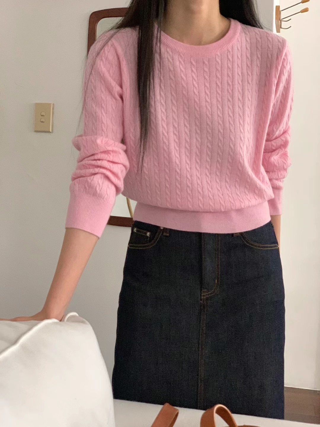 LURE直郵韓國代購女裝新品24秋冬時尚職業真品熱賣針織衫LURE針織衫