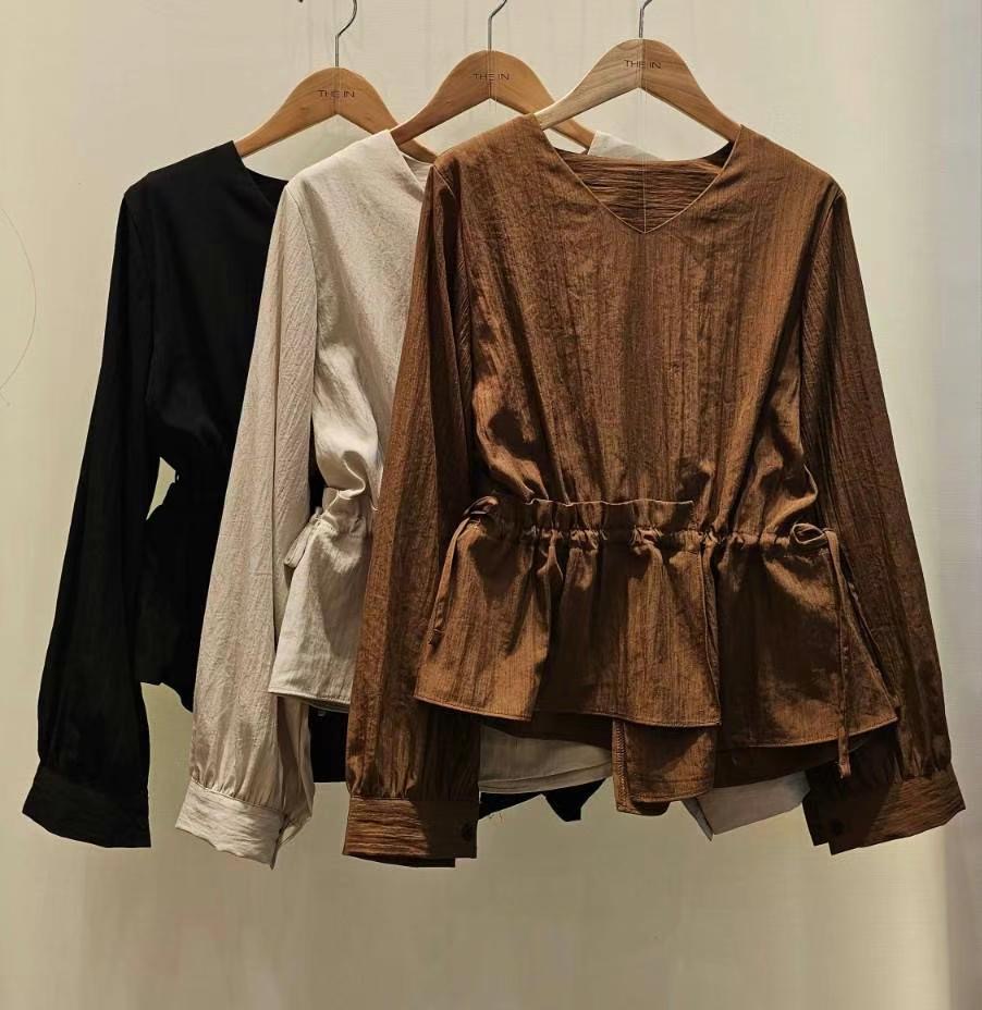 THE IN韓國直郵女裝新品24秋冬推薦休閑時尚真品襯衫蕾絲衫THE IN襯衫/蕾絲衫