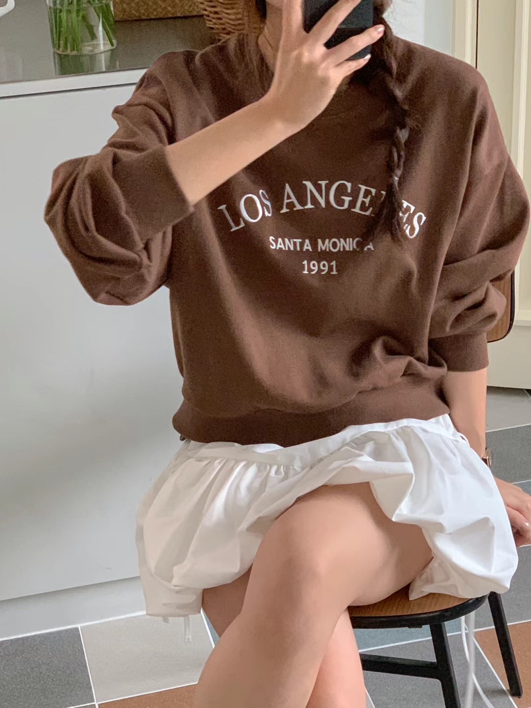 OBE韓國直郵女裝新款24秋冬熱賣時尚推薦職業真品休閑衛衣OBE衛衣圖色2
