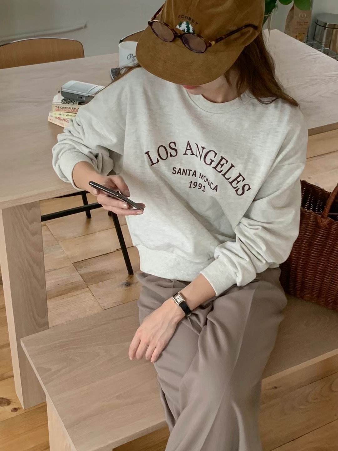 OBE韓國直郵女裝新款24秋冬熱賣時尚推薦職業真品休閑衛衣OBE衛衣圖色3